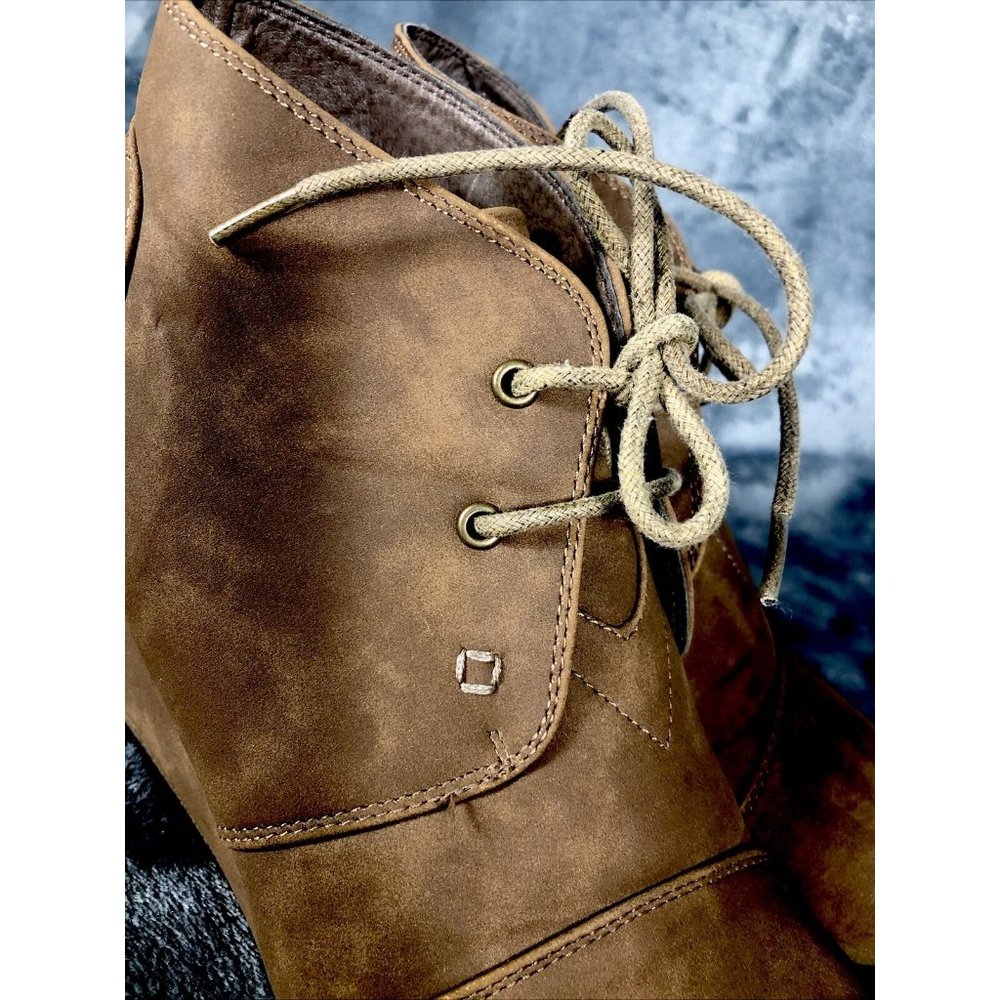 Natural Reflections Wedge Shoe Women’s Brown Lace Boot Size 8 1/2 - Picture 7 of 9